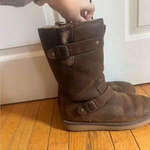 UGG Chestnut Leather Winter Boots